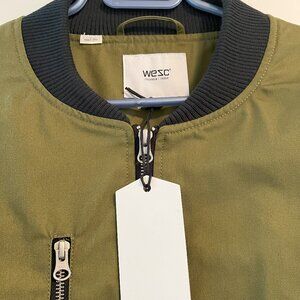 NEW. WESC Bomber  Zipper Jacket. Olive. Sz L